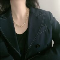 Nicho Salvaje Moda Nuevo Collar De Cadena De Clavícula Anudada Cuerda De Metal Dorado Para Mujer main image 5