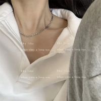 Korea's New Surface Brass Wide Version Chain Necklace Wild Clavicle Chain Choker main image 3