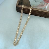 Korea's New Surface Brass Wide Version Chain Necklace Wild Clavicle Chain Choker main image 5