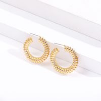 Fashion Exaggerated Twist Big Earring Alloy Stainless Steel Earring Set Wholesale main image 5