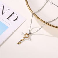Fashion Love-shaped Classic Cross Pendant Clavicle Chain Ladies Necklace main image 3
