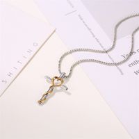 Fashion Love-shaped Classic Cross Pendant Clavicle Chain Ladies Necklace main image 5