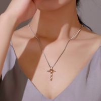 Fashion Love-shaped Classic Cross Pendant Clavicle Chain Ladies Necklace main image 6