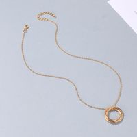 New Fashion Multi-layer Circle Girls Power Alloy Necklace Clavicle Chain main image 5