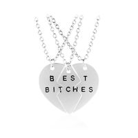 Hot-selling Fashion Best Friend Three Petal Stitching Girls Alloy Necklace main image 3