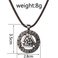Collar De Aleación De Triángulo Geométrico Con Cadena De Clavícula Escandinava Vikinga Retro De Moda main image 5