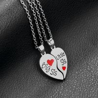 Hot-selling Fashion Good Sisters English Letter Two Petal Love Stitching Necklace Wholesale main image 3