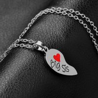 Hot-selling Fashion Good Sisters English Letter Two Petal Love Stitching Necklace Wholesale main image 4