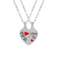 Hot-selling Fashion Good Sisters English Letter Two Petal Love Stitching Necklace Wholesale main image 6