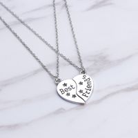 Love-shaped Star Wispy Stitching Best Friends English Letter Necklace Wholesale main image 3
