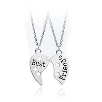 Love-shaped Star Wispy Stitching Best Friends English Letter Necklace Wholesale main image 6