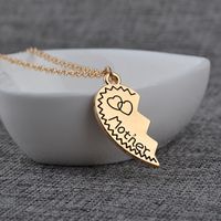 Fashion New Love-shaped Stitching Letters English Letter Alloy Necklace main image 4