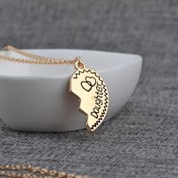 Fashion New Love-shaped Stitching Letters English Letter Alloy Necklace main image 5