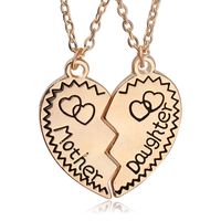 Fashion New Love-shaped Stitching Letters English Letter Alloy Necklace main image 6