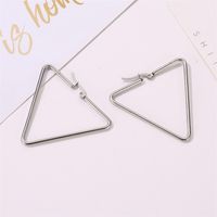 Simple Geometric Exaggerated Hollow Triangle Ear Buckle Earrings Wholesale main image 5