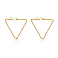 Simple Geometric Exaggerated Hollow Triangle Ear Buckle Earrings Wholesale main image 6