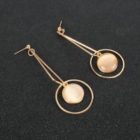 Retro Alloy Drop-shaped Style Simple Golden Earrings Wholesale main image 3