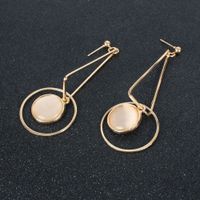 Retro Alloy Drop-shaped Style Simple Golden Earrings Wholesale main image 4