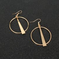 Geometric Alloy Retro Gold Earrings Wholesale main image 3