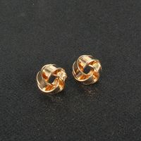 Fashion Alloy Geometric Hollow Creative New Golden Alloy Earrings For Women main image 3