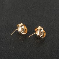 Fashion Alloy Geometric Hollow Creative New Golden Alloy Earrings For Women main image 4