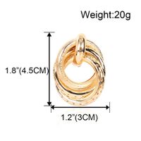 Fashion New Alloy Geometric Ring Golden Stud Earrings For Women main image 6