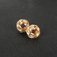 Geometric Alloy Hollow Fashion All-match Earrings Wholesale main image 3