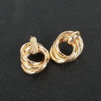 Fashion Geometric Metal Texture Simple Alloy Retro Earrings Wholesale main image 3