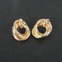 Fashion Geometric Metal Texture Simple Alloy Retro Earrings Wholesale main image 5
