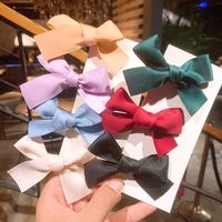 Vintage Satin Bowknot Hairpin Ribbon Double Ponytail Rope Bangs Clip Wholesale main image 2