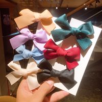 Vintage Satin Bowknot Hairpin Ribbon Double Ponytail Rope Bangs Clip Wholesale main image 3