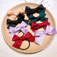 Vintage Satin Bowknot Hairpin Ribbon Double Ponytail Rope Bangs Clip Wholesale main image 4