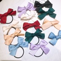 Vintage Satin Bowknot Hairpin Ribbon Double Ponytail Rope Bangs Clip Wholesale main image 5