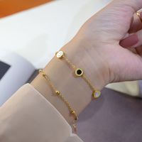 Mode Rétro Minimaliste Niche En Acier Au Titane 18 Carats En Or Véritable Bracelet En Acier Au Titane Pour Les Femmes main image 1