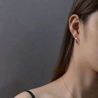 Mode Rétro Minimaliste Couture Ovale Boucles D&#39;oreilles En Acier Titane Ensemble De Bracelet Pour Les Femmes main image 4