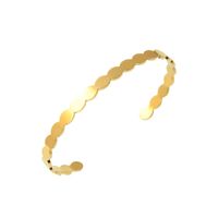 Moda Retro Minimalista Costura Ovalada Pendientes De Acero De Titanio Conjunto De Pulsera Para Mujer main image 3