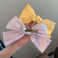 Satin Bow Hairpin French Top Clip Hairpin Back Head Clip Hair Accessories Wholesale main image 5