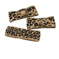 Leopard Print Knitting Retro Wide-brim Sports Hair Hoop Headband main image 6