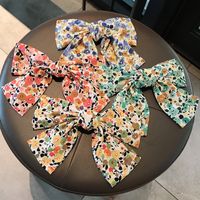 Sweet Floral Bow Spring Clip Girl Hairpin Pastoral Holiday Style Hairpin Wholesale main image 1