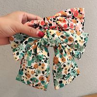 Sweet Floral Bow Spring Clip Girl Hairpin Pastoral Holiday Style Hairpin Wholesale main image 3