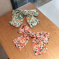 Sweet Floral Bow Spring Clip Girl Hairpin Pastoral Holiday Style Hairpin Wholesale main image 4