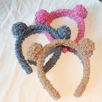 Korean Lamb Plush Bear Ears Hair Headband Wholesale main image 3