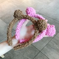 Korean Lamb Plush Bear Ears Hair Headband Wholesale main image 5