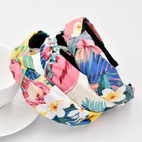 New Korean  Tropical Headband Fashion Fabric Flower Plant Headband Wholesale main image 1