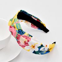 New Korean  Tropical Headband Fashion Fabric Flower Plant Headband Wholesale main image 3