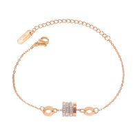 Korean Small Waist Simple Diamond Roman Numeral Bracelet For Women main image 2