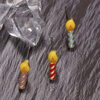Halloween Christmas Birthday Gift Fun Cartoon Color Dripping Candle Earrings Wholesale main image 4