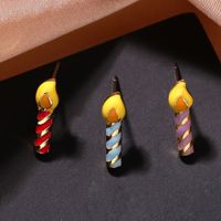 Halloween Christmas Birthday Gift Fun Cartoon Color Dripping Candle Earrings Wholesale main image 5