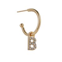 New Fashion Diamond Number 26 English Letter Pendant  Earrings Set main image 4