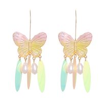 Neue Mode Geometrische Acrylplatte Schmetterling Wassertropfen Perlenohrringe Für Frauen main image 6